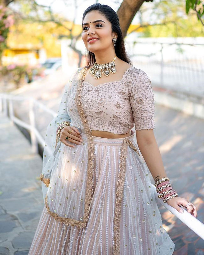 Staggering Looks Of Sreemukhi In White